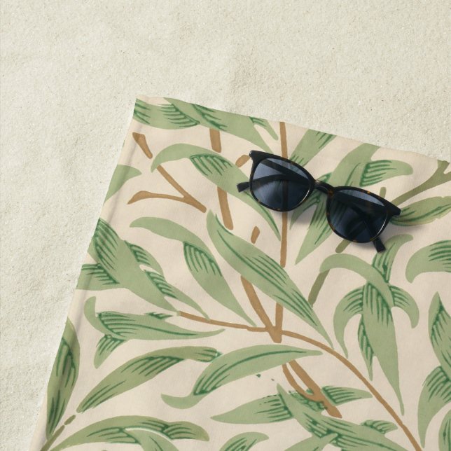William Morris Willow Bough Beach Towel (In Situ)