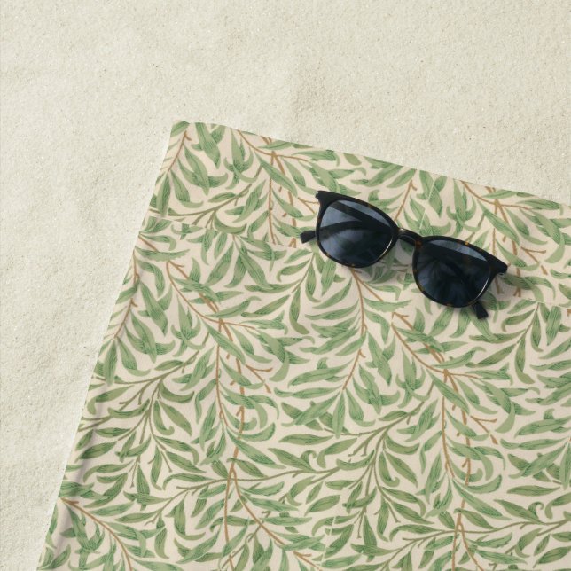 William Morris Willow Bough Beach Towel (In Situ)