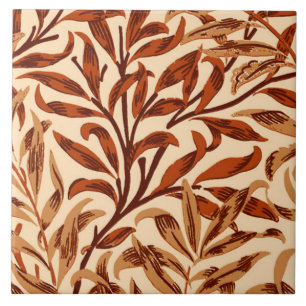 William Morris Willow Bough, Brown and Beige Ceramic Tile