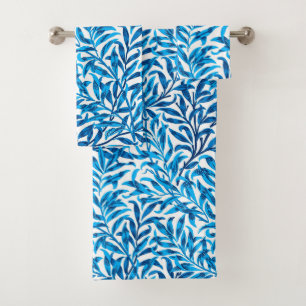 William Morris Willow Bough, Cobalt Blue & White Bath Towel Set