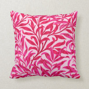William Morris Willow Bough, Fuchsia Pink Cushion