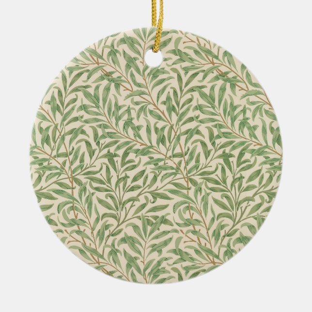 William Morris Willow Bough Garden Flower Classic Ceramic Ornament (Front)