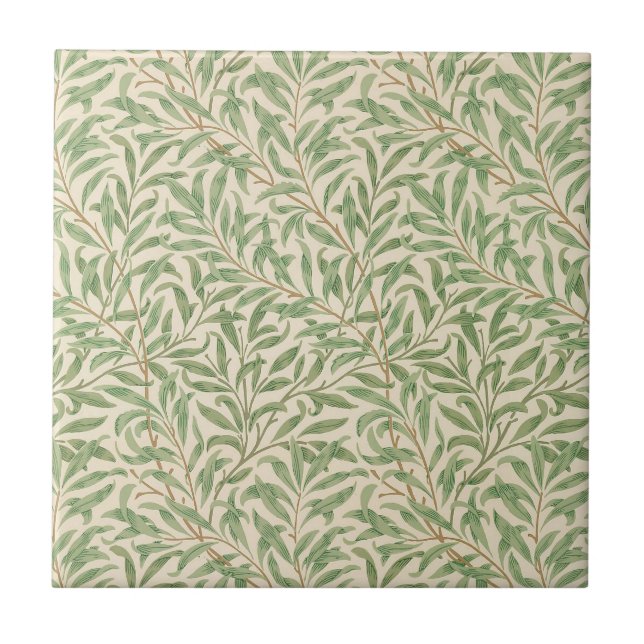 William Morris Willow Bough Garden Flower Classic Ceramic Tile (Front)