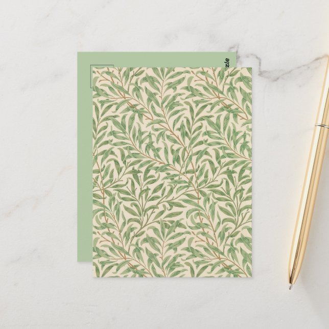 William Morris Willow Bough Garden Flower Classic Postcard (Front/Back In Situ)