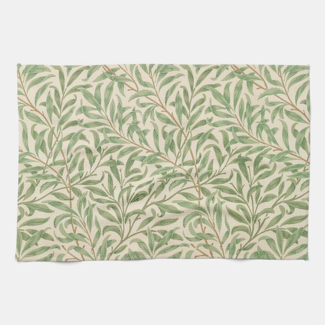 William Morris Willow Bough Garden Flower Classic Tea Towel (Horizontal)