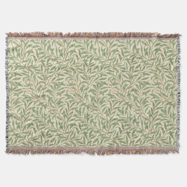 William Morris Willow Bough Garden Flower Classic Throw Blanket (Front)