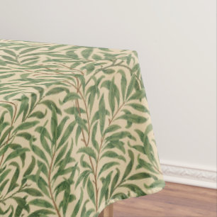 William Morris Willow Bough Green Willow Leaves Tablecloth