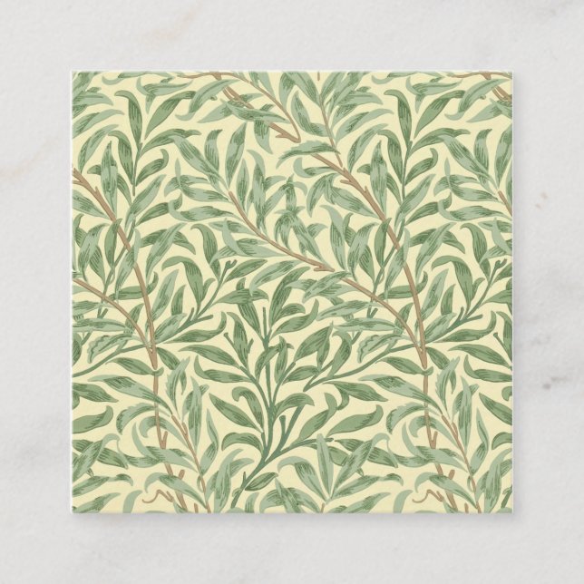William Morris Willow Bough Square Business Card (Front)