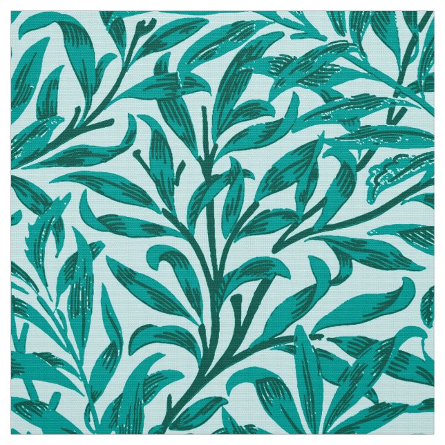 William Morris Willow Bough, Turquoise and Aqua Fabric (Swatch)
