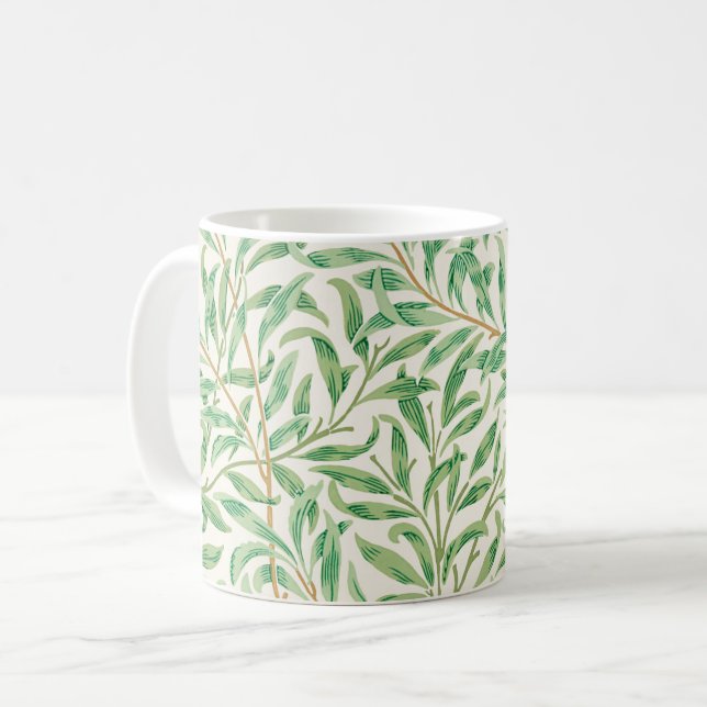 William Morris. Willow Bough. Vintage greenery Coffee Mug (Front Left)