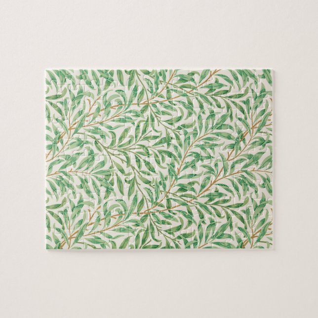 William Morris. Willow Bough. Vintage greenery Jigsaw Puzzle (Horizontal)