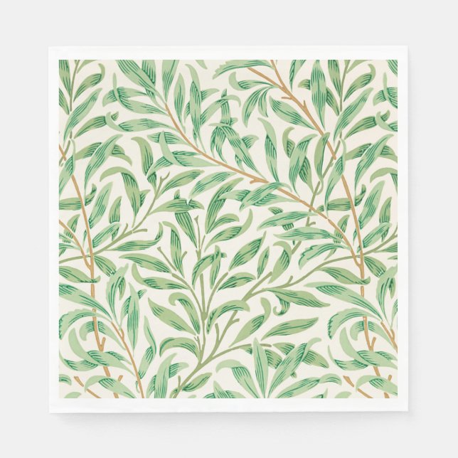 William Morris. Willow Bough. Vintage greenery Napkin (Front)