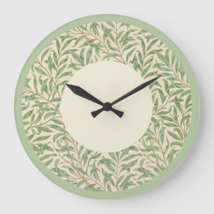 William Morris Willow Bough Vintage Pattern Wall Large Clock