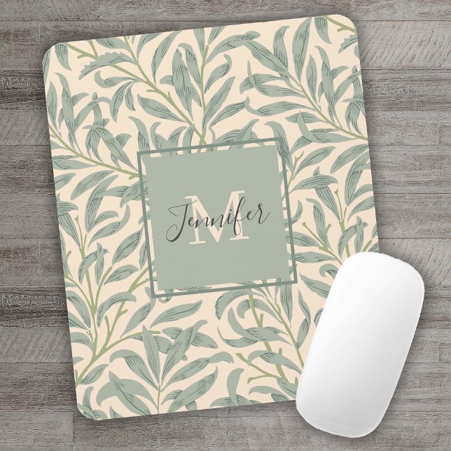 William Morris Willow Bough with Name Mouse Pad (Creator Uploaded)