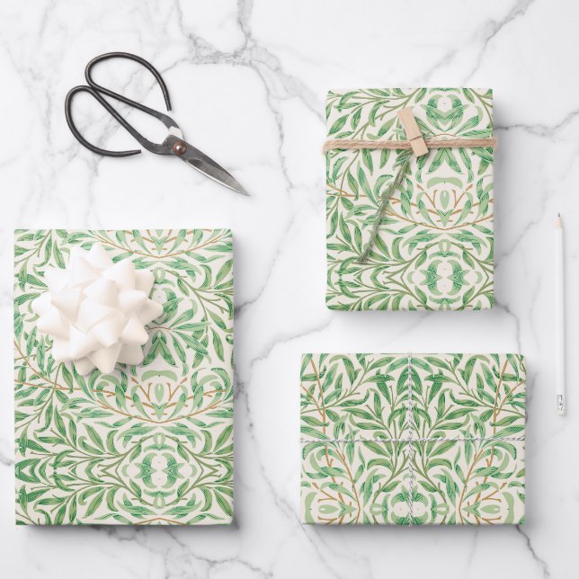 William Morris Willow Bough Wrapping Paper Sheet (Front)