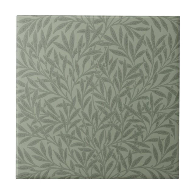 William Morris Willow Flower Classic Ceramic Tile (Front)