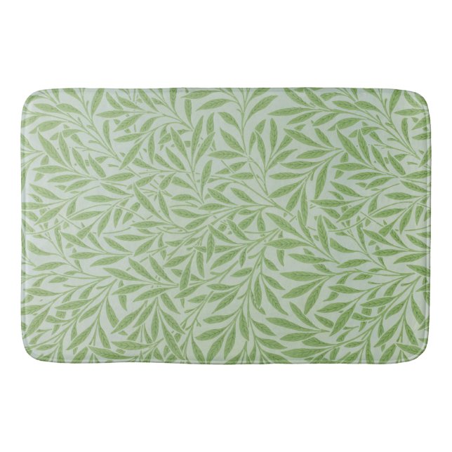 William Morris Willow Flower Classic Green Bath Mat (Front)