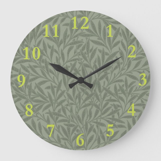 William Morris Willow Flower Classic Large Clock (Front)