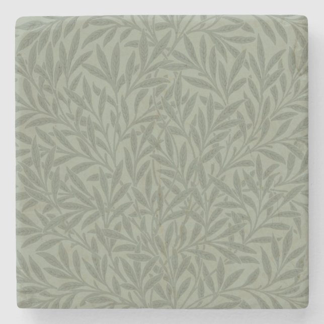 William Morris Willow Flower Classic Stone Coaster (Front)