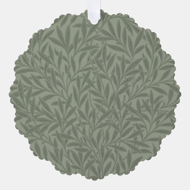 William Morris Willow Flower Classic Tree Decoration Card (Front)