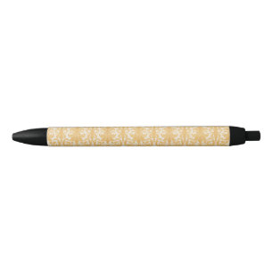 William Morris Willow & Gold Damask Luxury Black Ink Pen