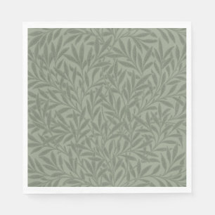 William Morris Willow Pattern Antique Sage Green Napkin