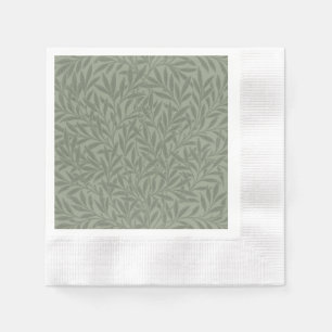 William Morris Willow Pattern Antique Sage Green Napkin