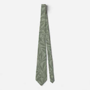 William Morris Willow Pattern Antique Sage Green Tie