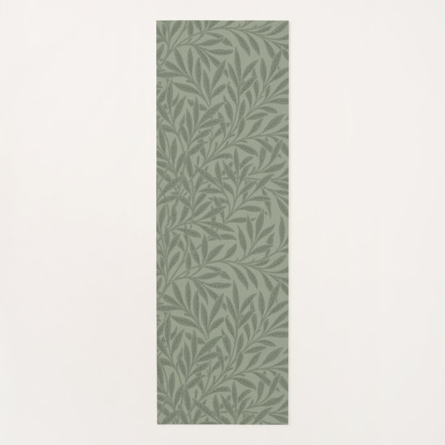 William Morris Willow Pattern Antique Sage Green Yoga Mat (Front)