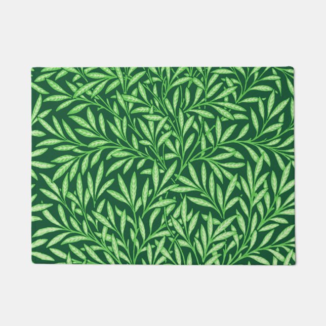 William Morris Willow Pattern, Emerald Green Doormat (Front)