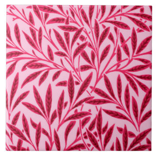 William Morris Willow Pattern, Mandarin Orange Tile