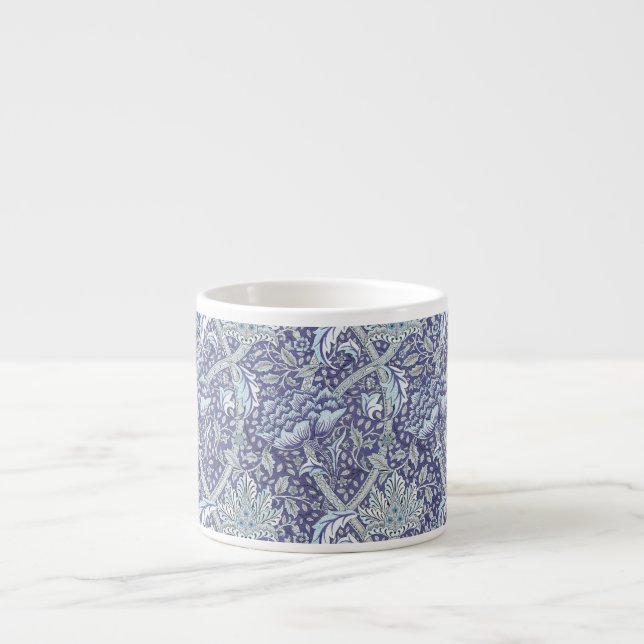 William Morris Windrush blue floral flowers Espresso Cup (Front)