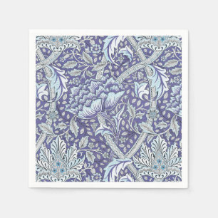 William Morris Windrush blue floral flowers Napkin