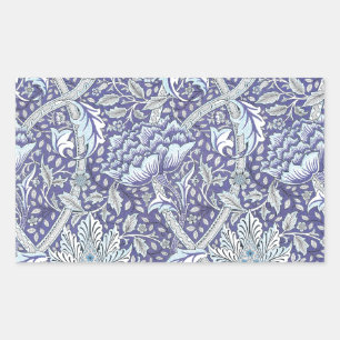 William Morris Windrush blue floral flowers Rectangular Sticker