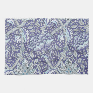 William Morris Windrush blue floral flowers Tea Towel