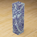 William Morris Windrush blue floral flowers Wine Box<br><div class="desc">William Morris designed the Windrush textile flower floral pattern in 1883. The pattern features a intricate patterned floral art design in blue with swirling vines and gorgeous floral patterns.</div>