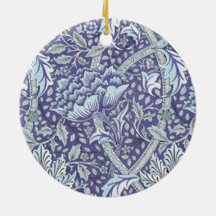 William Morris Windrush Blue Pattern Floral Ceramic Ornament