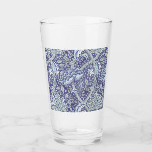 William Morris Windrush Blue Pattern Floral Glass