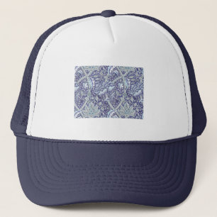 William Morris Windrush Blue Pattern Floral Trucker Hat