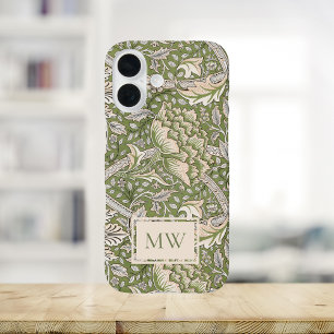 William Morris Windrush Custom Monogram iPhone 16 Case