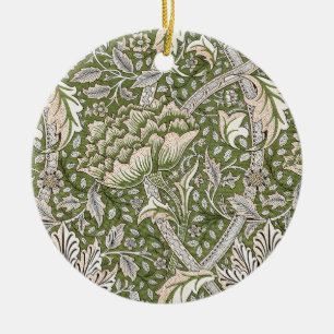 william morris windrush floral flowers classic ceramic ornament