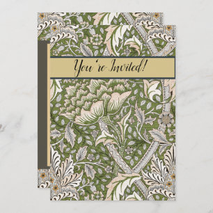 william morris windrush floral flowers classic invitation
