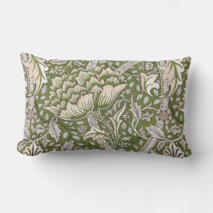 william morris windrush floral flowers classic lumbar cushion