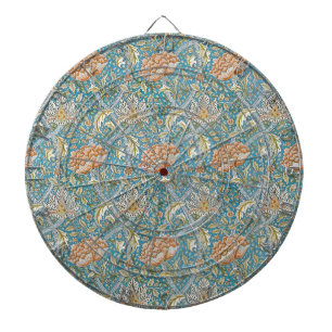 William Morris Windrush Floral Pattern Blue Dartboard