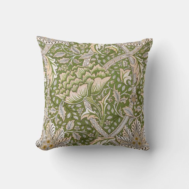 William Morris Windrush Floral Pattern Classic Cushion (Front)
