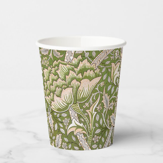 William Morris Windrush Floral Pattern Classic Paper Cups (Left)