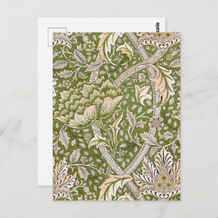 William Morris Windrush Floral Pattern Classic Postcard