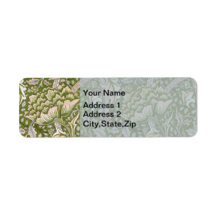 William Morris Windrush Floral Pattern Classic Return Address Label