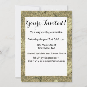 William Morris Windrush Floral Pattern: Vintage Invitation