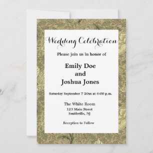 William Morris Windrush Floral Pattern: Vintage Invitation